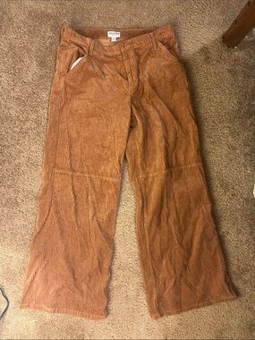 Arizona Jean Company Women's Straight Leg Corduroy Jeans in Rust Brown